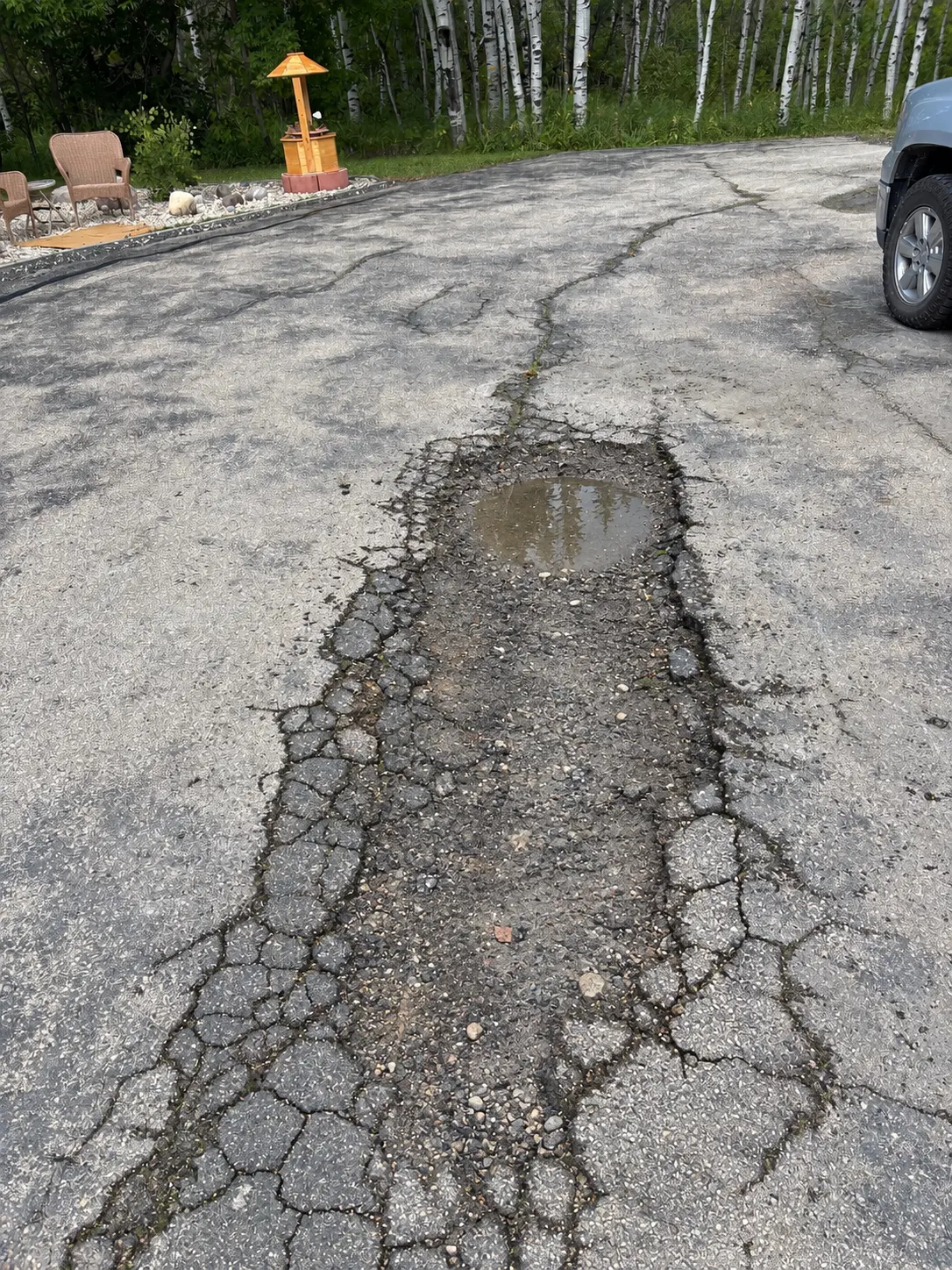 Pothole Repair project in St. Clements — before
